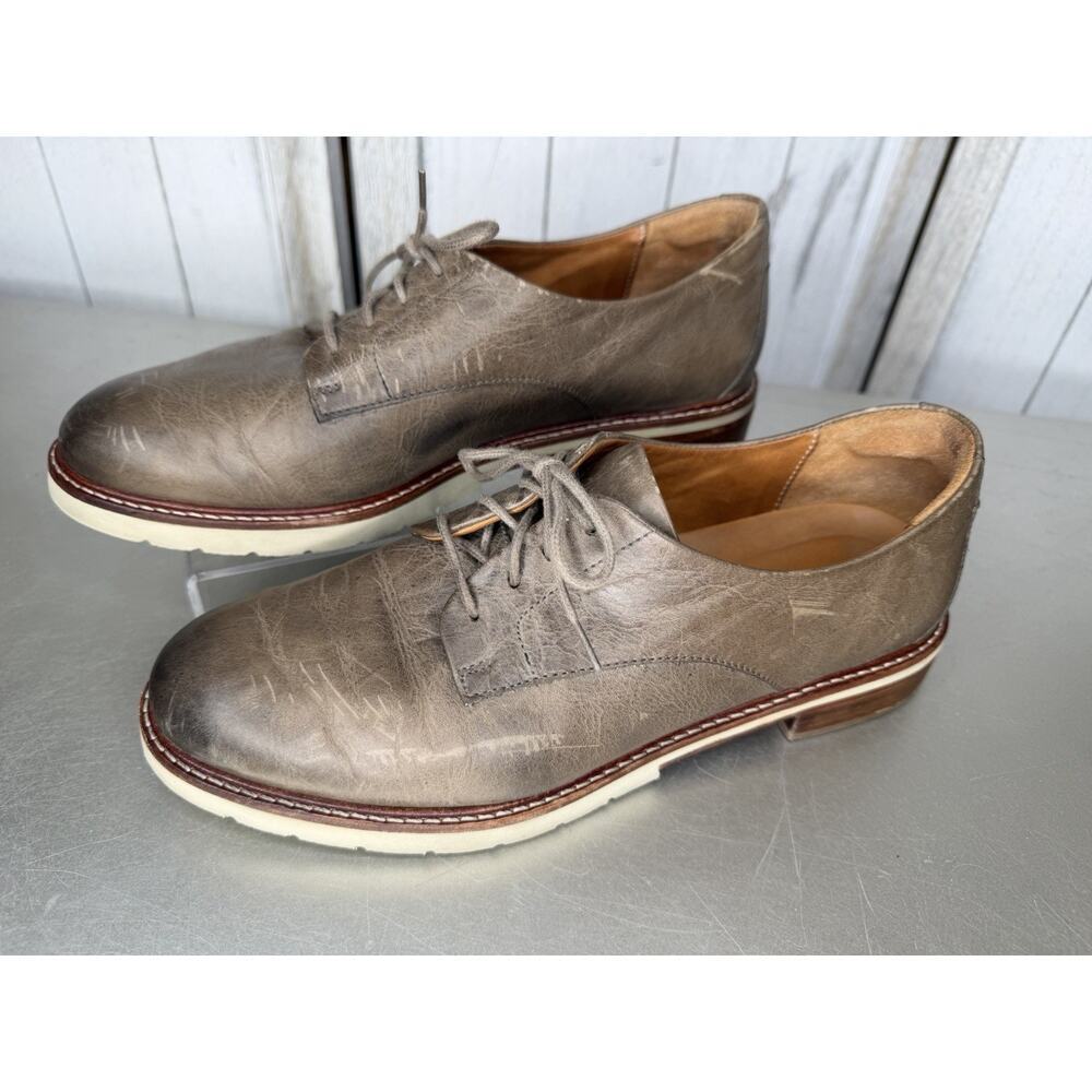 Samuel Hubbard Oxford Womens Size 9 Distressed Preppy Leather Shoes Portugal